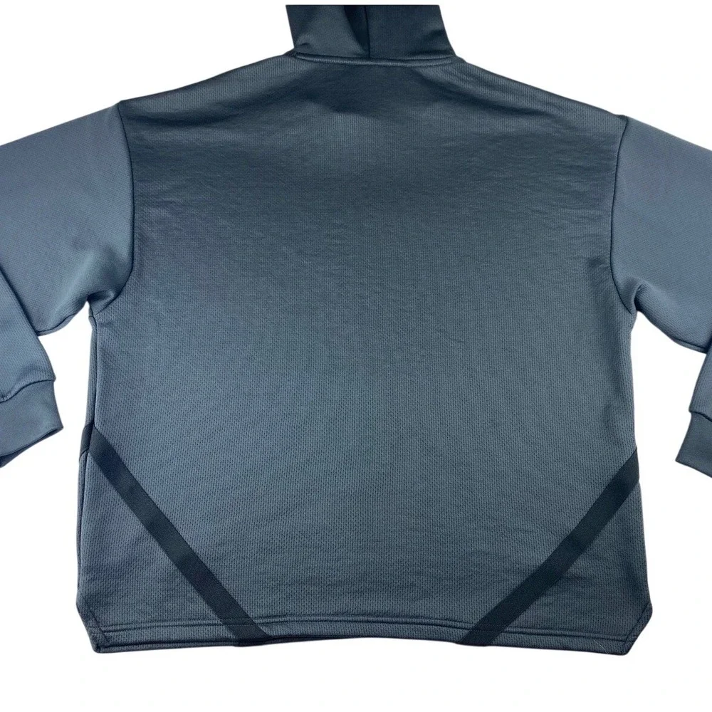 Adidas Sportswear Mens‎ Mesh Hoodie Carbon Grey Black IC2418 Size Medium